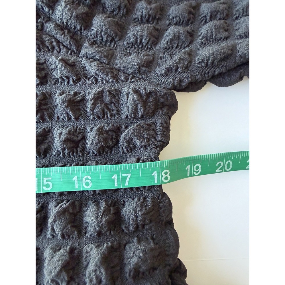 Simply Southern Women's Black Textured Tiered Puff Sleeve‎ Dress Size L NWT - Picture 4 of 7